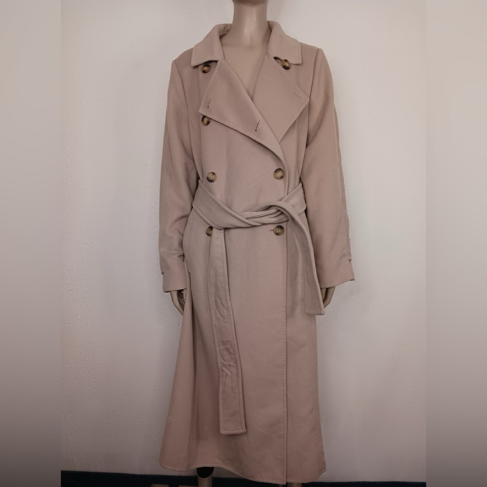 Ever New Beige Double-Breasted Trench Coat